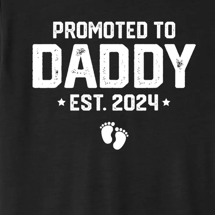 Promoted To Dad 2024 New Dad FatherS Day Soon Daddy ChromaSoft Performance T-Shirt