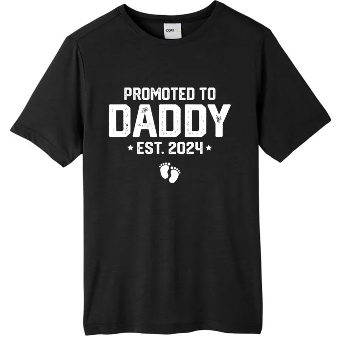 Promoted To Dad 2024 New Dad FatherS Day Soon Daddy ChromaSoft Performance T-Shirt