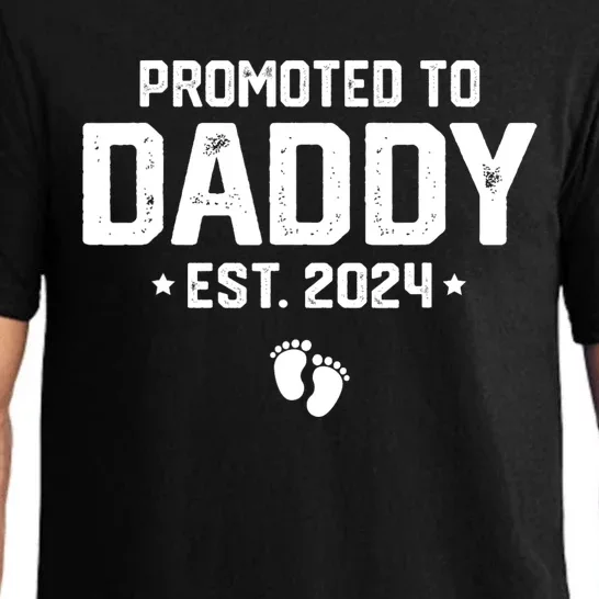 Promoted To Dad 2024 New Dad FatherS Day Soon Daddy Pajama Set