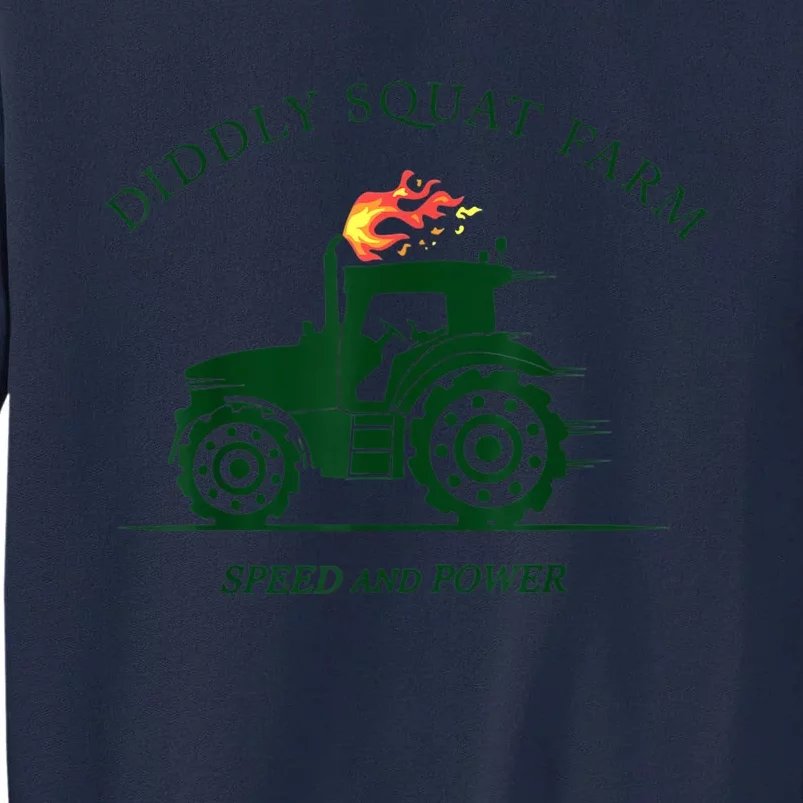 Perfect Tractor Design Diddly Squat Farm Speed And Power Tall Sweatshirt