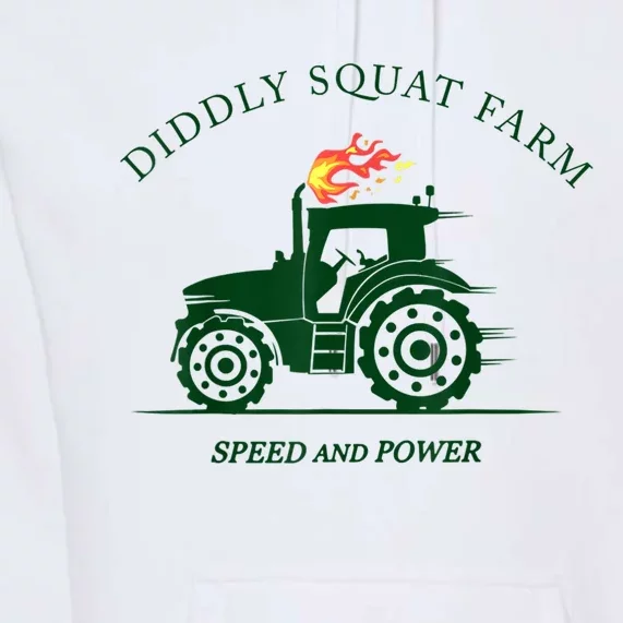 Perfect Tractor Design Diddly Squat Farm Speed And Power Premium Hoodie