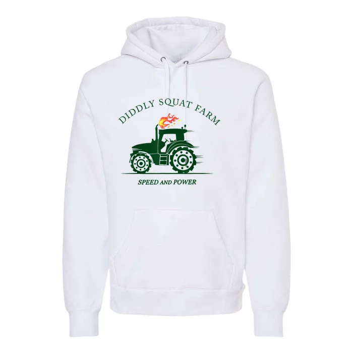 Perfect Tractor Design Diddly Squat Farm Speed And Power Premium Hoodie