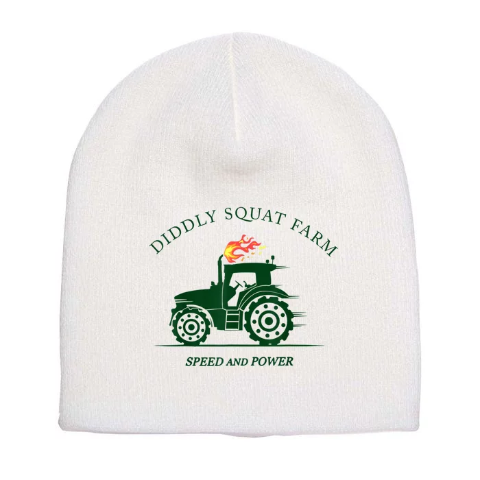 Perfect Tractor Design Diddly Squat Farm Speed And Power Short Acrylic Beanie