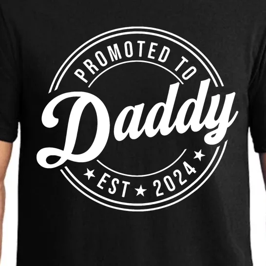 Promoted To Daddy 2024 Soon To Be Daddy Gift New Dad Pajama Set