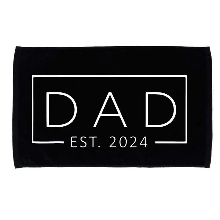 Promoted To Daddy Est 2024 Fathers Day First Time Dad 2024 Microfiber Hand Towel