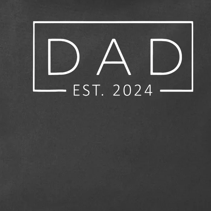 Promoted To Daddy Est 2024 Fathers Day First Time Dad 2024 Zip Tote Bag