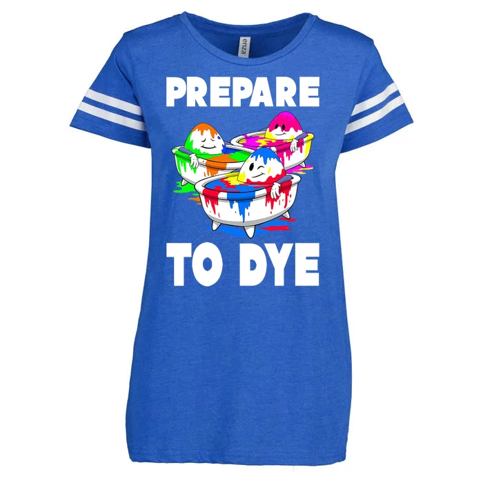 Prepare To Dye Funny Easter Egg Enza Ladies Jersey Football T-Shirt