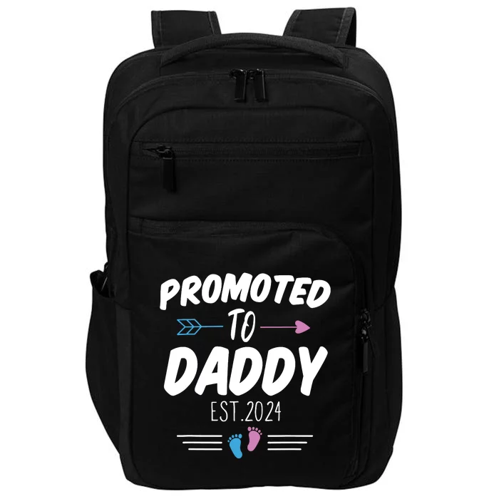 Promoted To Daddy Est 2024 Soon To Be Daddy First Time Daddy Impact Tech Backpack