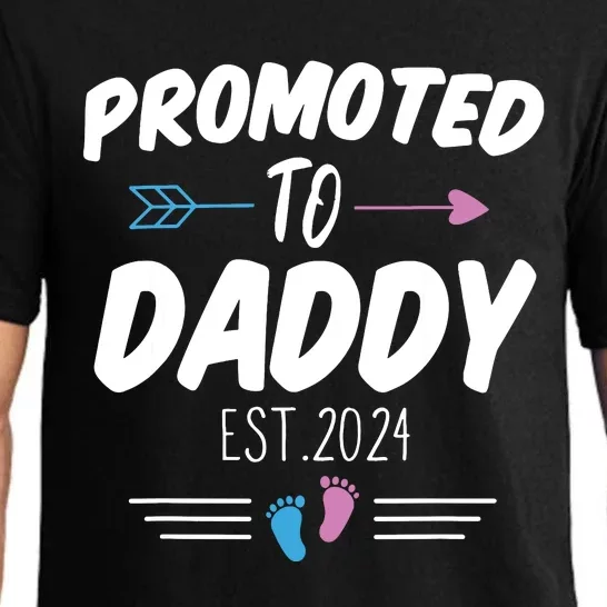 Promoted To Daddy Est 2024 Soon To Be Daddy First Time Daddy Pajama Set