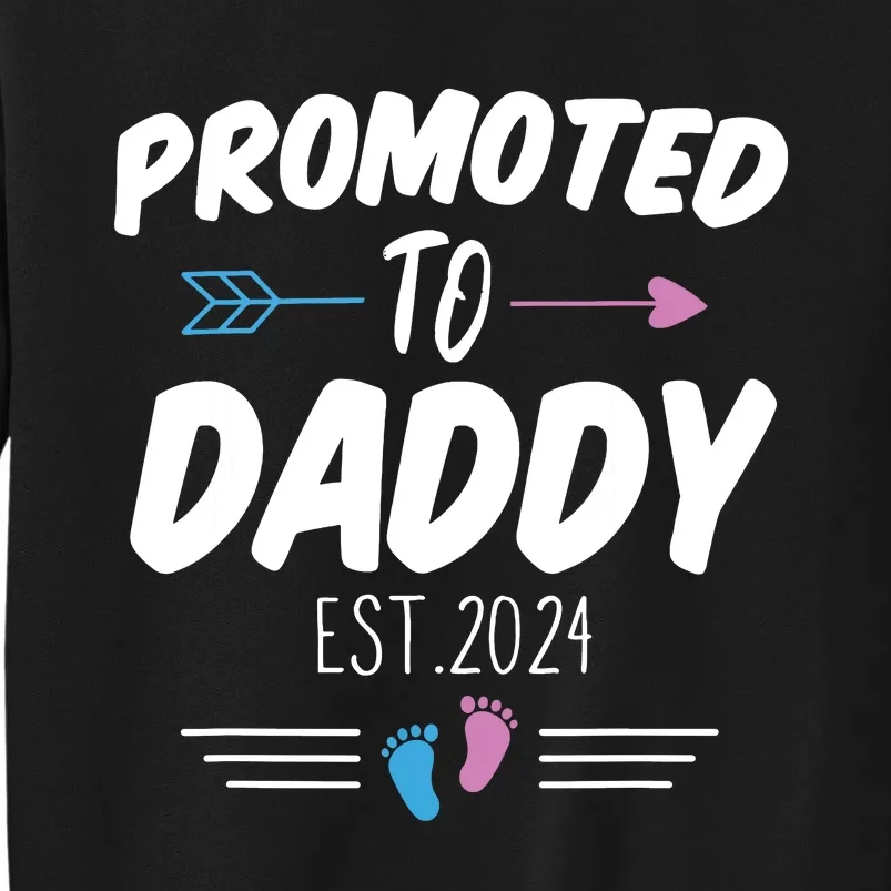 Promoted To Daddy Est 2024 Soon To Be Daddy First Time Daddy Tall Sweatshirt