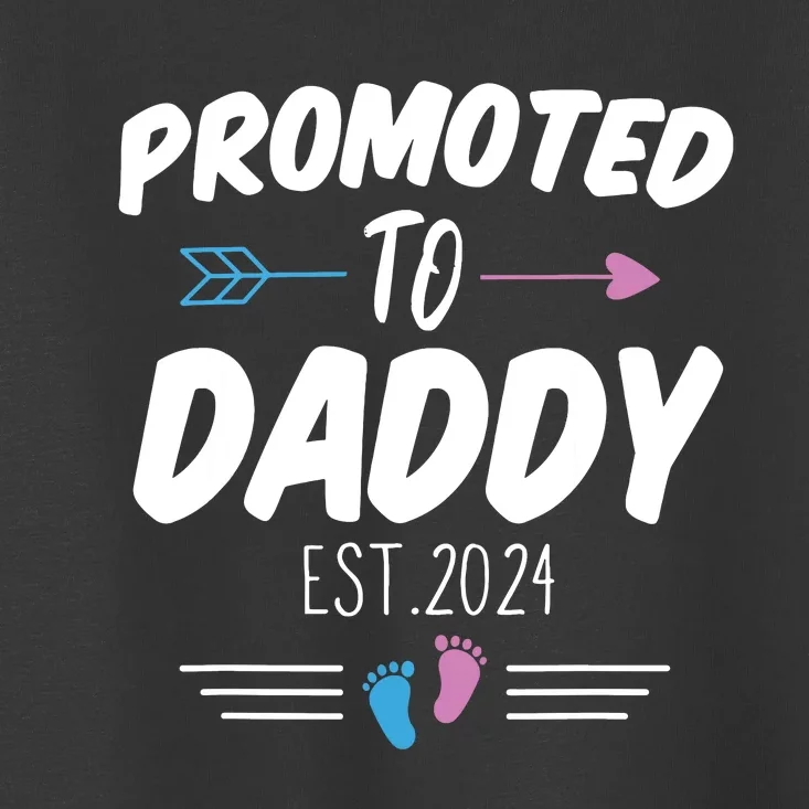 Promoted To Daddy Est 2024 Soon To Be Daddy First Time Daddy Toddler T-Shirt