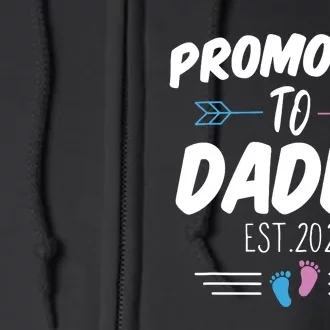 Promoted To Daddy Est 2024 Soon To Be Daddy First Time Daddy Full Zip Hoodie