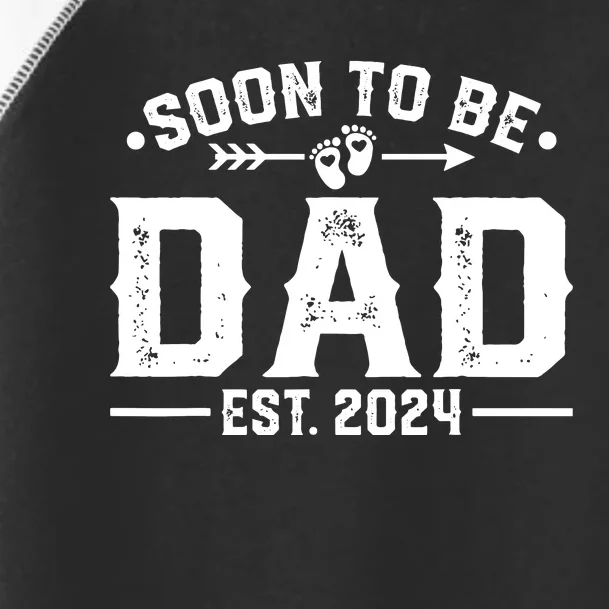 Promoted To Daddy Est 2024 Gift Soon To Be Dad 2024 Toddler Fine Jersey T-Shirt