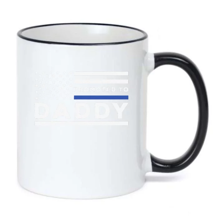 Promoted To Daddy Funny Police Officer Future Father Dad Black Color Changing Mug