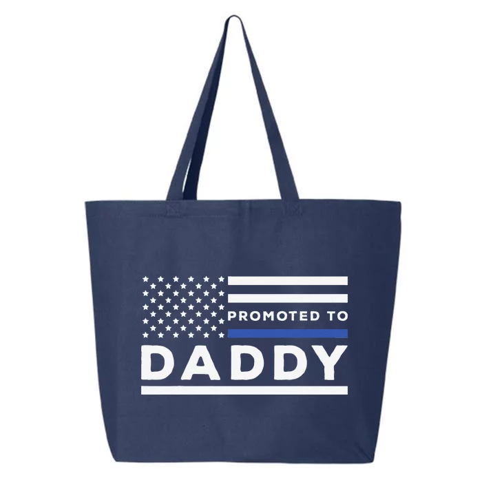 Promoted To Daddy Funny Police Officer Future Father Dad 25L Jumbo Tote