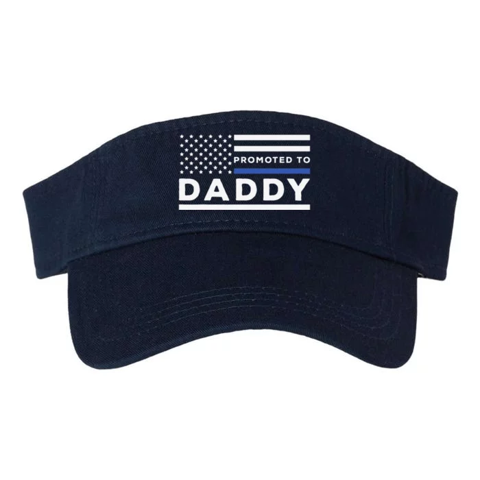 Promoted To Daddy Funny Police Officer Future Father Dad Valucap Bio-Washed Visor