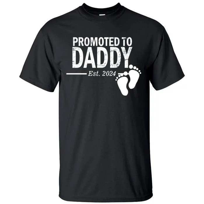 Promoted To Daddy Established 2024 New Dad Tall T-Shirt