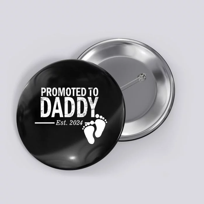 Promoted To Daddy Established 2024 New Dad Button