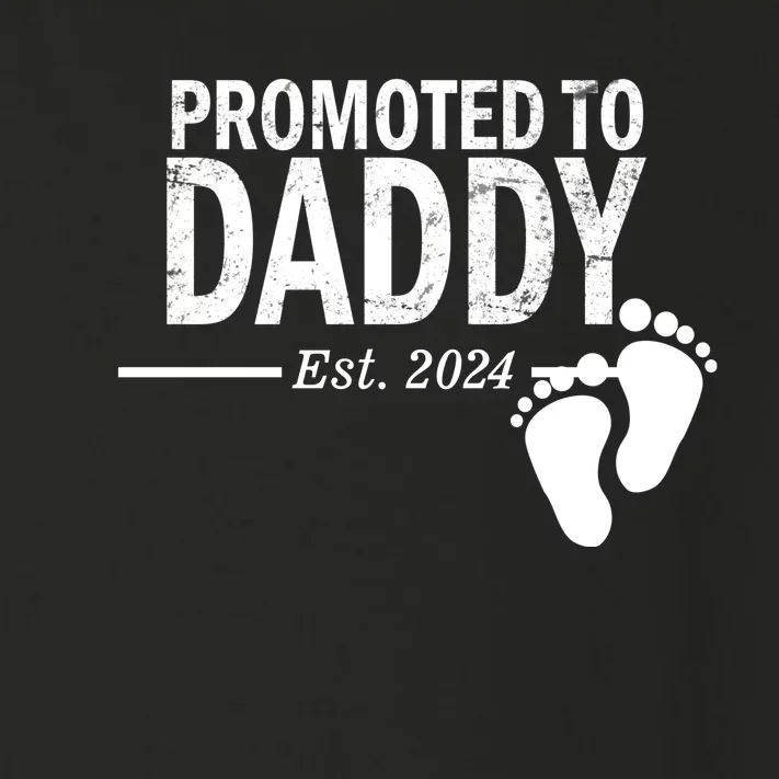 Promoted To Daddy Established 2024 New Dad Toddler Long Sleeve Shirt