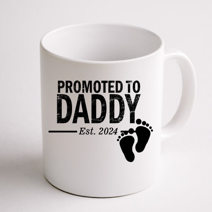 Promoted To Daddy Established 2024 New Dad Front & Back Coffee Mug