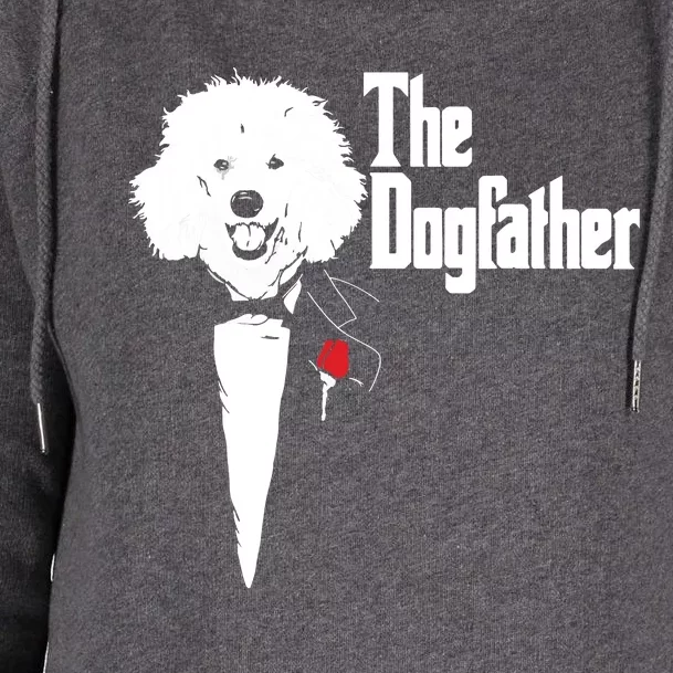 Poodle The DogFather Poodle Poodle Dog Dad Womens Funnel Neck Pullover Hood