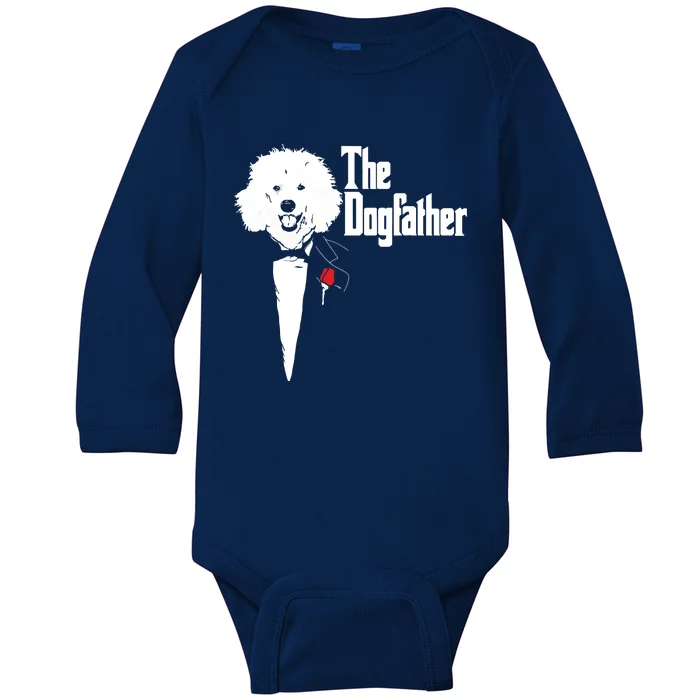 Poodle The DogFather Poodle Poodle Dog Dad Baby Long Sleeve Bodysuit