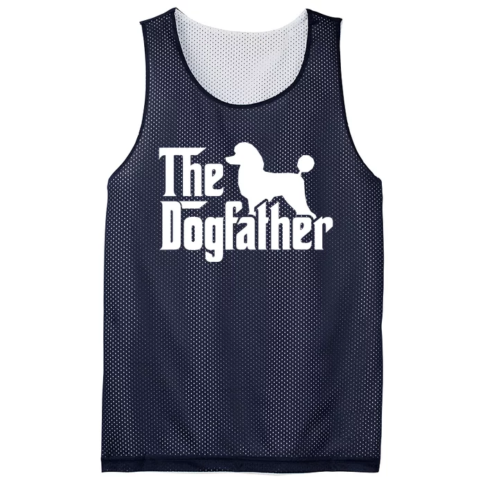 Poodle The Dogfather Cool Dog Daddy Dad Papa Father Mesh Reversible Basketball Jersey Tank