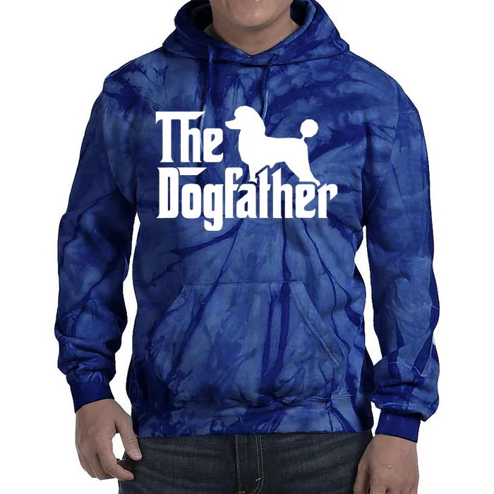 Poodle The Dogfather Cool Dog Daddy Dad Papa Father Tie Dye Hoodie