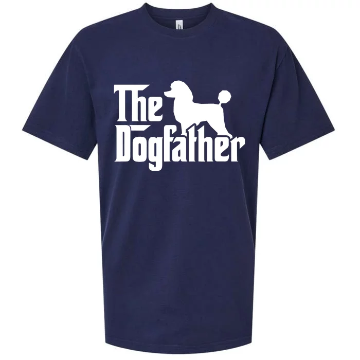 Poodle The Dogfather Cool Dog Daddy Dad Papa Father Sueded Cloud Jersey T-Shirt