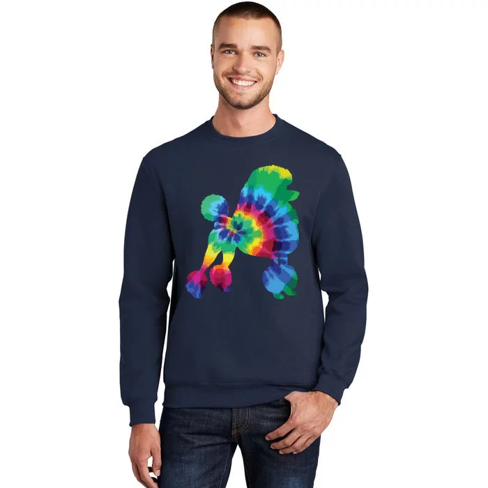 Poodle Tie Dye Vintage Hippie Dog Mom Dad Poodle Sweatshirt