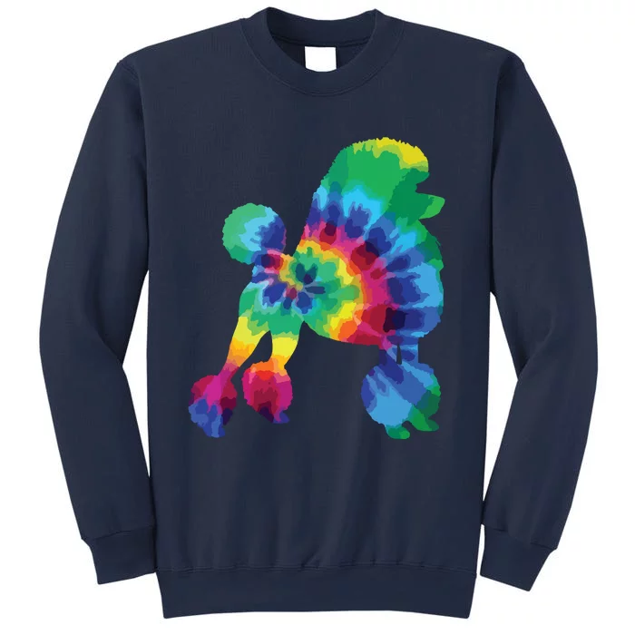 Poodle Tie Dye Vintage Hippie Dog Mom Dad Poodle Sweatshirt