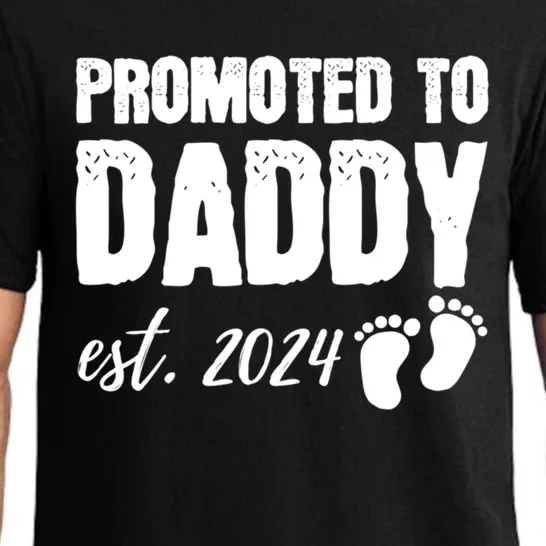 Promoted To Daddy 2024 Soon To Be Dad Husband Gift Pajama Set