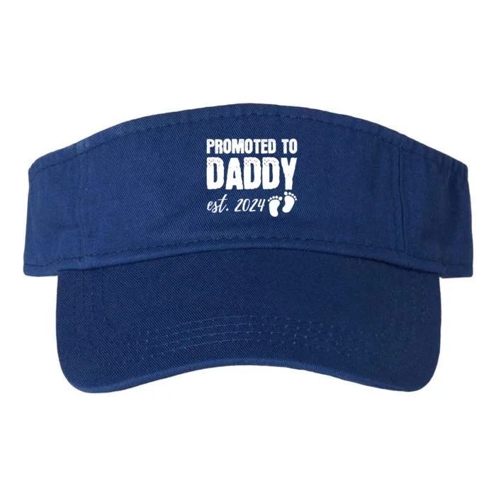 Promoted To Daddy 2024 Soon To Be Dad Husband Gift Valucap Bio-Washed Visor