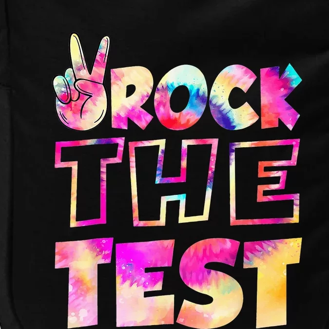 Peace Tie Dye Rock The Test Happy Testing Day Teacher Lover Impact Tech Backpack