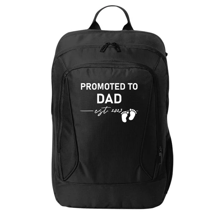 Promoted To Dad Est 2023 New Daddy To Be FatherS Day Cool Gift City Backpack