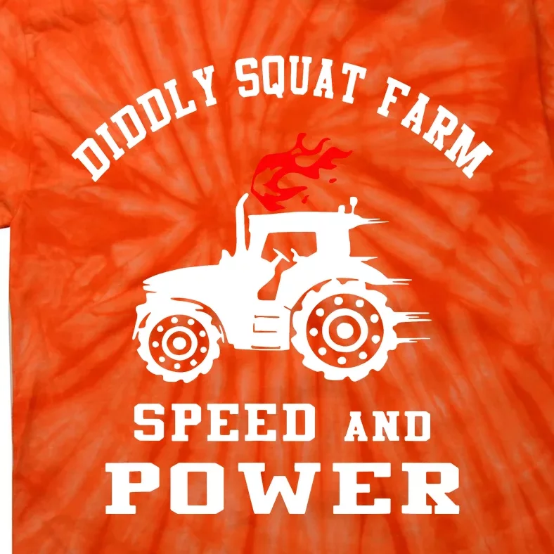 Perfect Tractor Design Diddly Squat Farm Speed And Power Tie-Dye T-Shirt