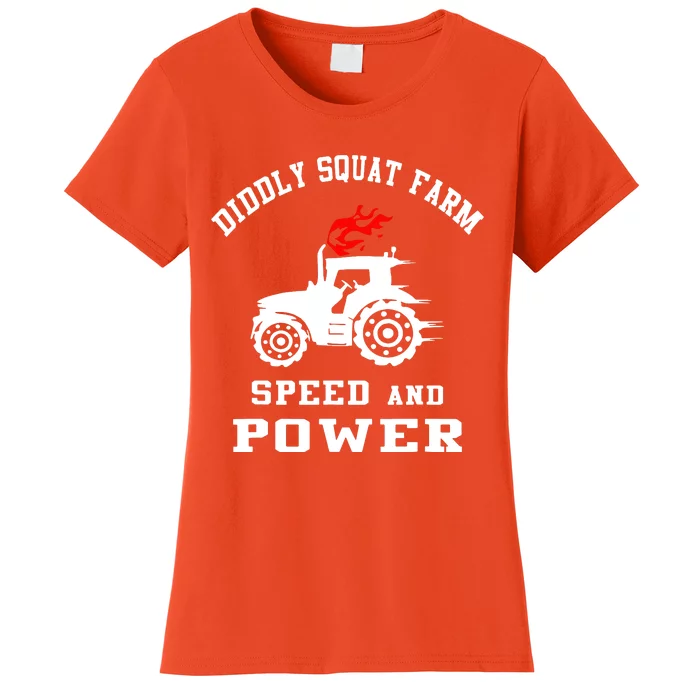 Perfect Tractor Design Diddly Squat Farm Speed And Power Women's T-Shirt