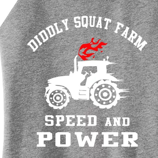 Perfect Tractor Design Diddly Squat Farm Speed And Power Women’s Perfect Tri Rocker Tank