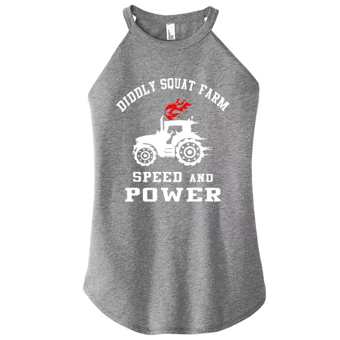 Perfect Tractor Design Diddly Squat Farm Speed And Power Women’s Perfect Tri Rocker Tank