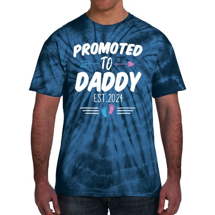 Promoted To Daddy Est 2024 Soon To Be Daddy First Time Daddy Tie-Dye T-Shirt