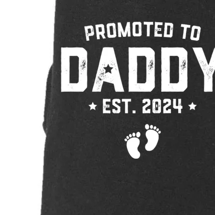 Promoted To Daddy Est. 2024 Baby Gift For New Daddy Doggie 3-End Fleece Hoodie