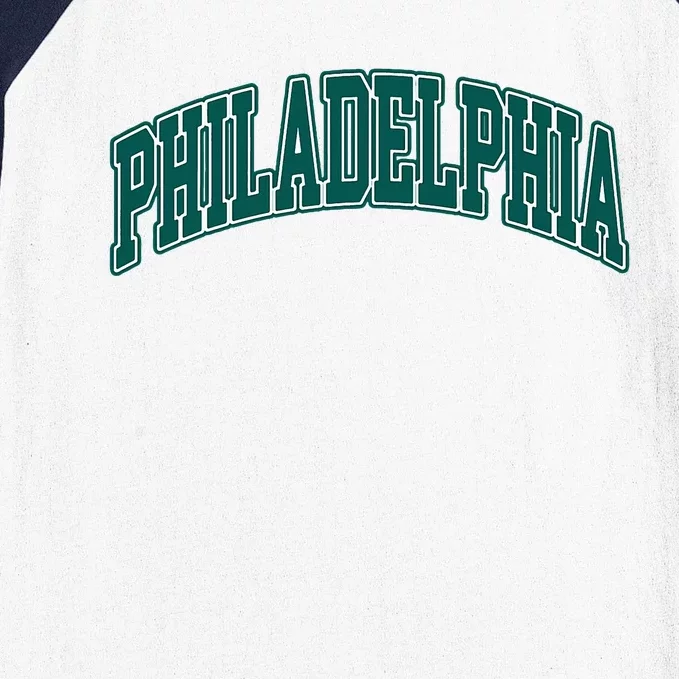 Philadelphia Throwback Design Print Classic Baseball Sleeve Shirt