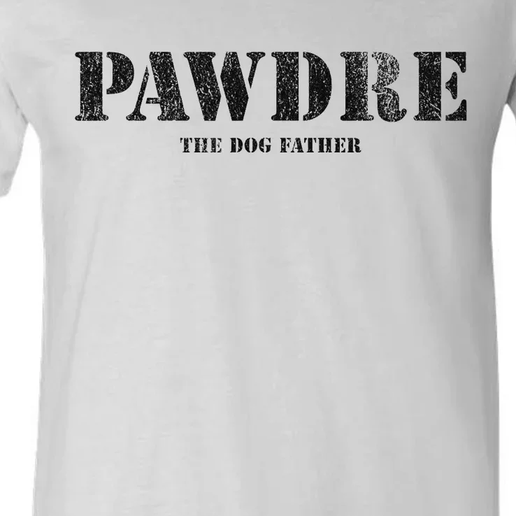 PAWDRE, The Dog Father, Dog Dad Father's Day V-Neck T-Shirt