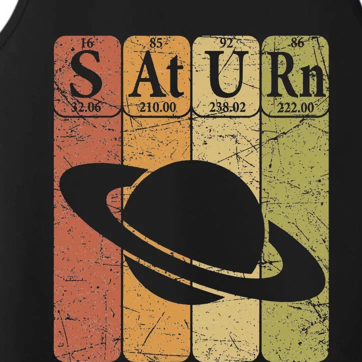 Periodic Table Elements Saturn Planet Space Nerd Performance Tank