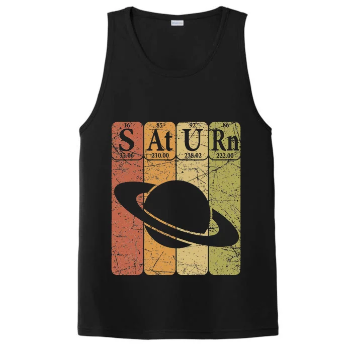 Periodic Table Elements Saturn Planet Space Nerd Performance Tank