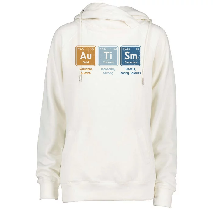 Periodic Table Elets Neurodiversity Autism Awareness Cool Gift Womens Funnel Neck Pullover Hood