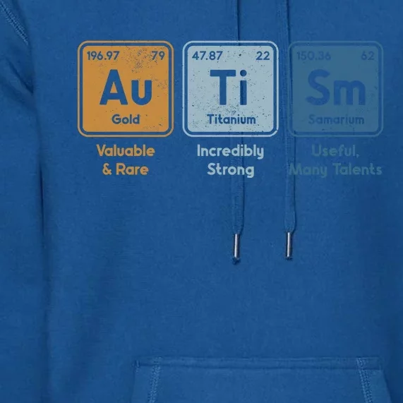 Periodic Table Elets Neurodiversity Autism Awareness Cool Gift Premium Hoodie