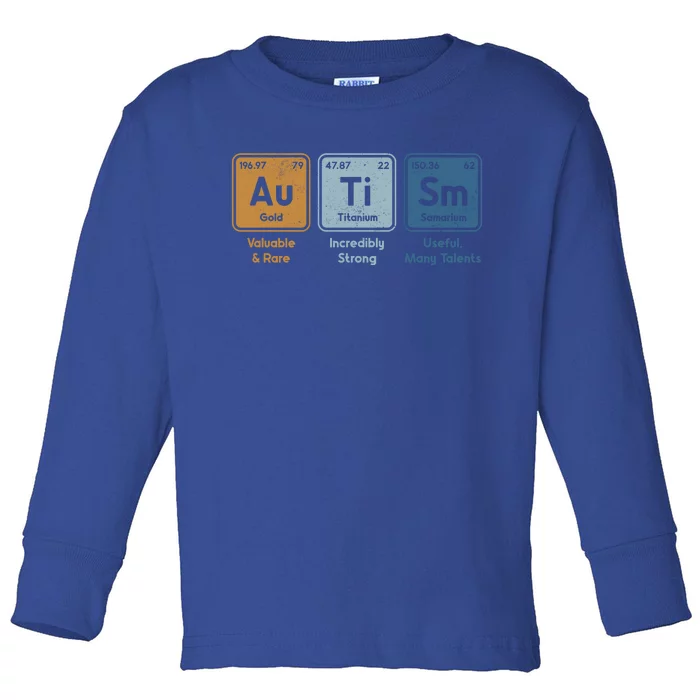 Periodic Table Elets Neurodiversity Autism Awareness Cool Gift Toddler Long Sleeve Shirt