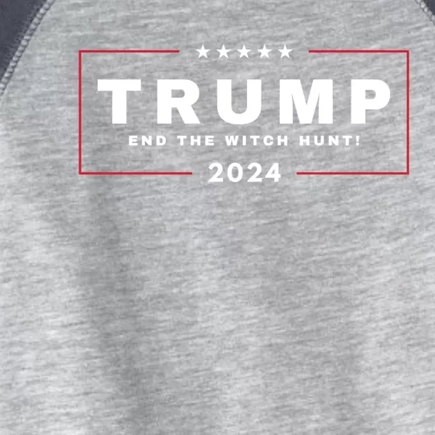 President Trump End The Witch Hunt 4th Of July 2024 Usa Maga Meaningful Gift Toddler Fine Jersey T-Shirt