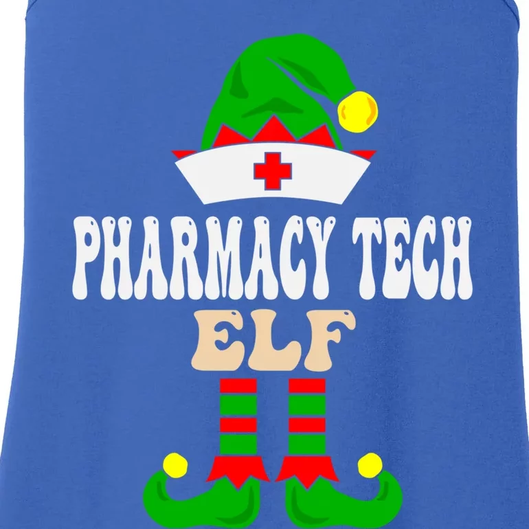 Pharmacy Tech Elf Xmas Matching Family Group Christmas Party Meaningful Gift Ladies Essential Tank